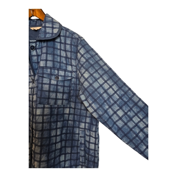 🔴 Time N Tru Plaid Blue Checkered Jacket Lightly Quilted XL 16 to 18 Essential - Picture 4 of 15